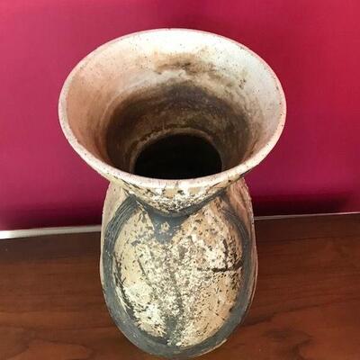 Large Studio Pottery Vase By Listed Boston Artist J. David Broudo