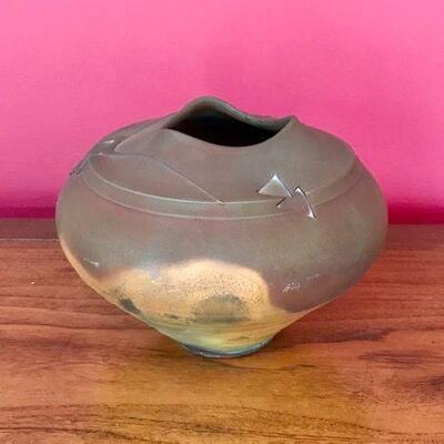 Raku Pottery Vase