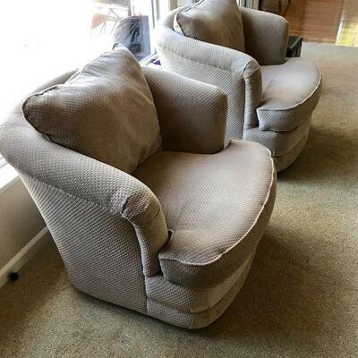 Two La-Z-Boy Rocking Easy Chairs