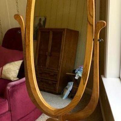 Oak Standing Mirror