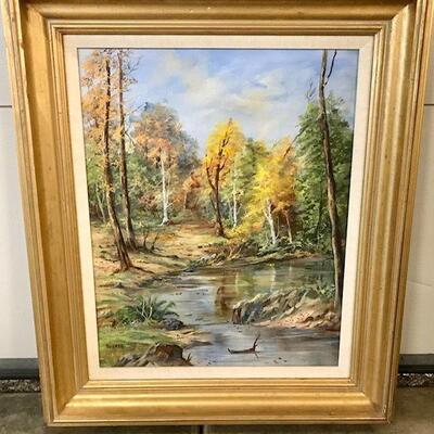 Framed Oil Painting By Artist Doreck