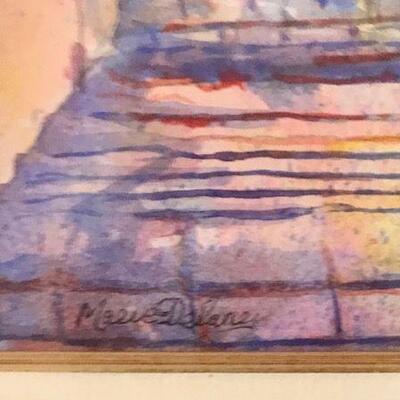 Framed Watercolor By Irish Artist Maeve Delaney
