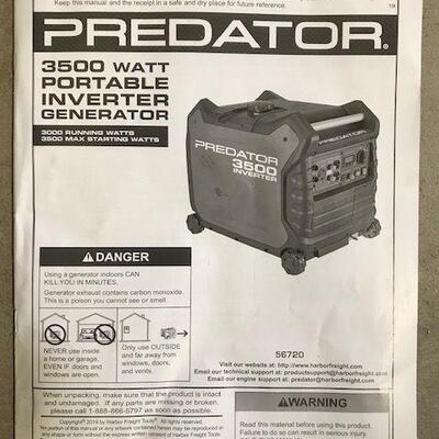 Predator 3500 Watt Portable Inverter Gas Generator