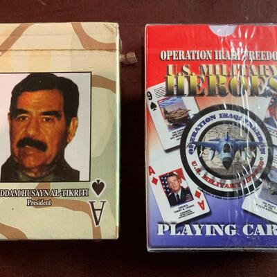 U.S. Military Heroes & SadaamHusayn Playing Cards