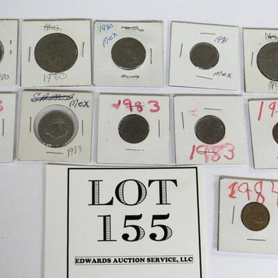 Lot of Misc 1980s Mexican Coins