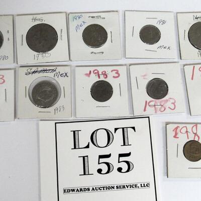 Lot of Misc 1980s Mexican Coins