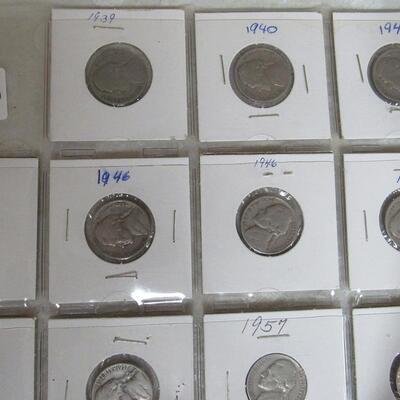 Lot of 19 Nickels Random Dates From 1939-1983