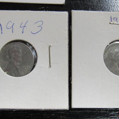 4 Vintage Steel Pennies
