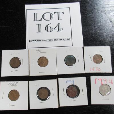 7 Pennies, Misc Dates 1940-50s And Modern Nickel