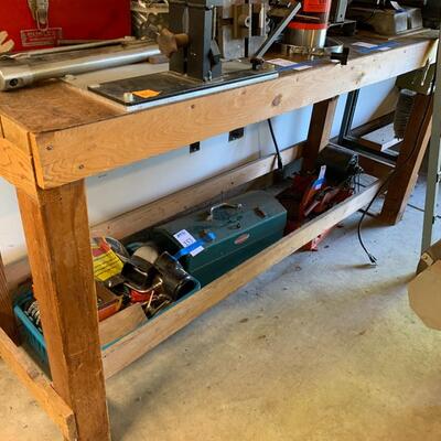 Lot 151: Work table with Vise and more