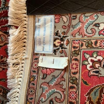 D500 Large Isfahan Silk Wool Persian Rug 13â€™ 4.5â€ x 9â€™ 11â€  