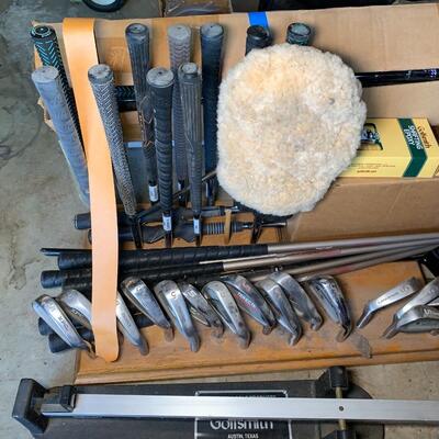 Lot 145: Golf club parts and samples