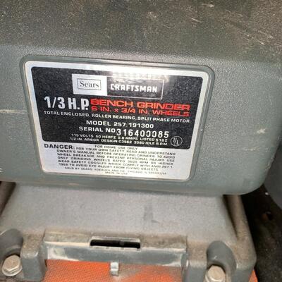 Lot 132: Bench grinder and stand
