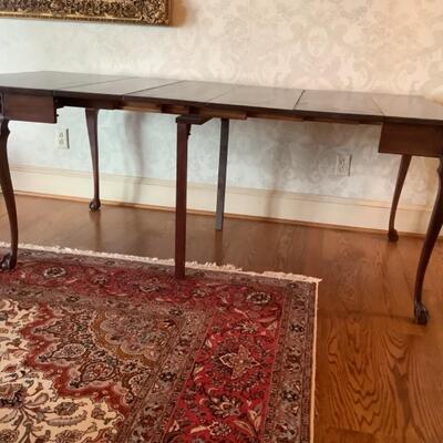 D507 Vintage Mahogany Chippendale Style Flip top Game/ Dining Room Table 