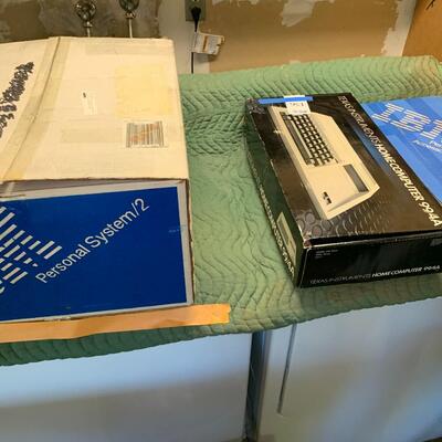 Lot 156:  TI and IBM vintage computers and data terminal