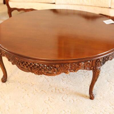 Lot 12 Vintage Carved Round Coffee Table