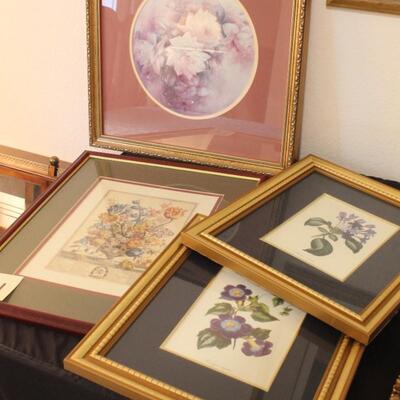 Lot 44 Framed Floral Prints
