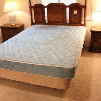 Lot 48 Queen Bed Frame, Headboard & Mattresses #1