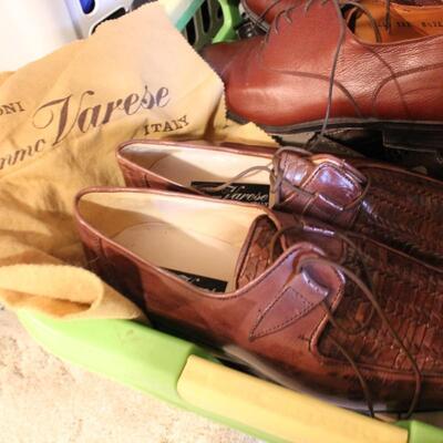 Lot 50 Men's Italian Shoes, Clothing, Belts, Hats, & More