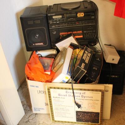 Lot 51 CDs. VHS, Records, A Tracks & More CD Player