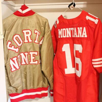 Lot 52 Vintage 49ers Jacket, Montana Jersey & Watch