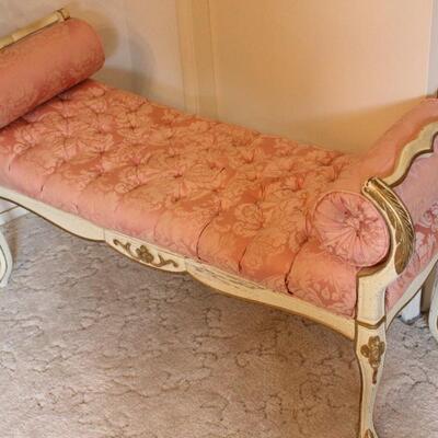 Lot 79 Pink Tufted Provincial Bench