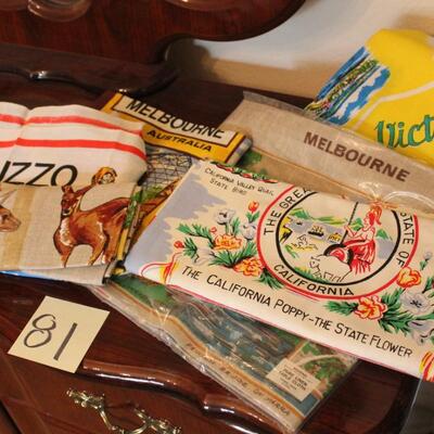Lot 81 Vintage Travel Souvenir Cloths