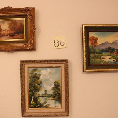 Lot 86 Three Hand painted Original Art Pieces Signed