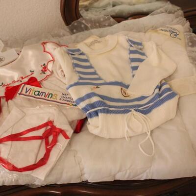 Lot 90 Vintage Baby Items NOS Clothing