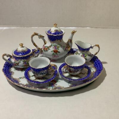 D524 Porcelain 6pc Doll Tea Set 