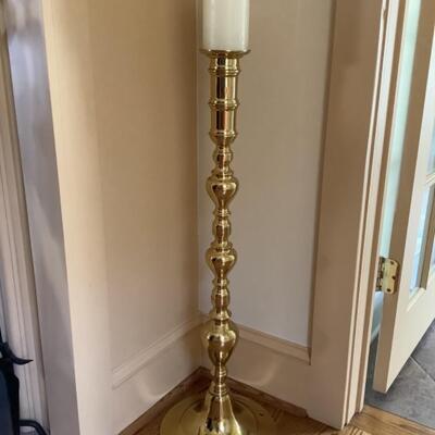 E548 Large Tall Brass Candlestick Holder 