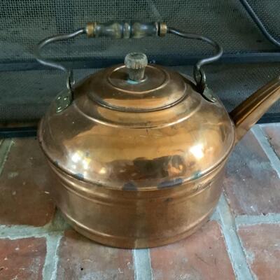 E552 Antique Copper ROME Tea Kettle 