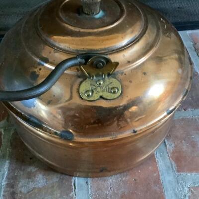 E552 Antique Copper ROME Tea Kettle 