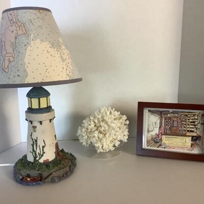 E567 Coral , Lighthouse Lamp, and Home Decor 