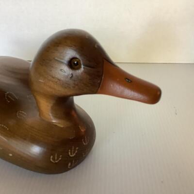 E582 Vintage Maine Woods Signed 1992 Decoy by Lorna Perry 