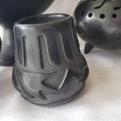 Black vase and candle holder collection