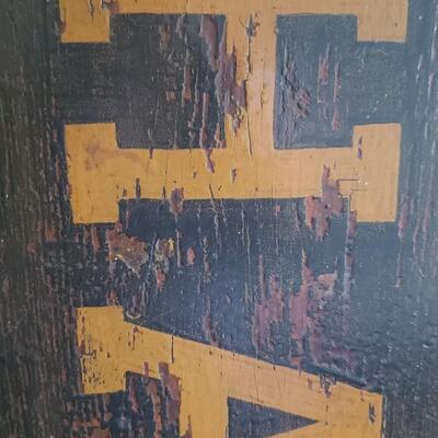 Large Antique wood sign Hazelton 