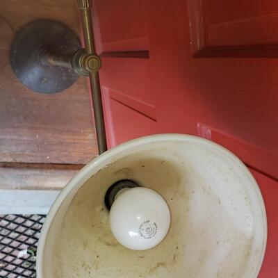 Heavy brass antique standing lamp