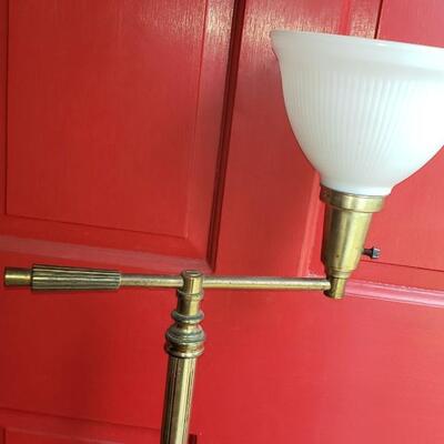 Heavy brass antique standing lamp