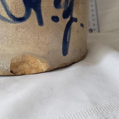 Stoneware jug with slip vesey st