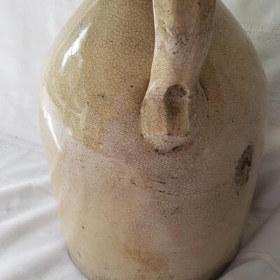 Stoneware jug with slip vesey st