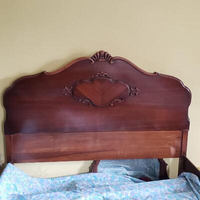 Antique Full size headboard and frame