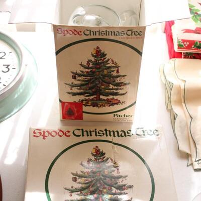 Lot 97 Spode Christmas Pitched and Tier Tray in Boxes