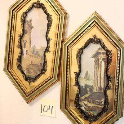 Lot 104 Mirrored Wall Hangings 