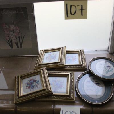 Lot 108 Small Floral Framed Prints