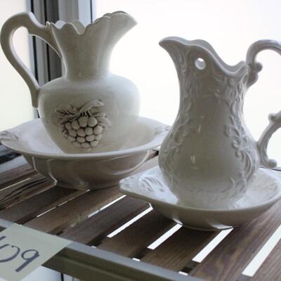 Lot 109 Two Small Bath Pitcher & Bowls