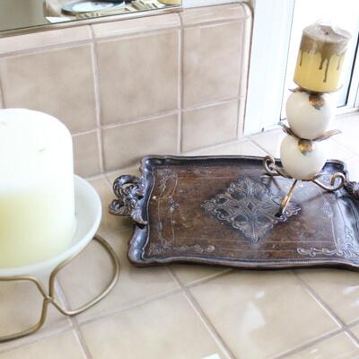 Lot 110 Candles & Tray