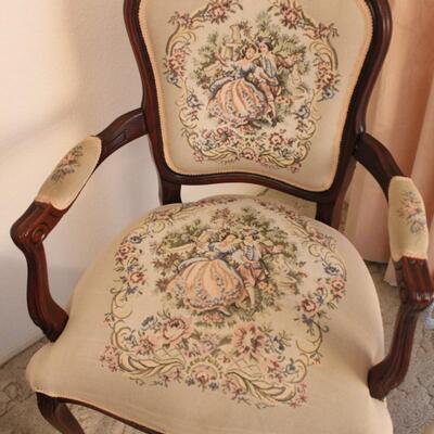 Lot 121 Pair of Arm Chairs Needlepoint Style