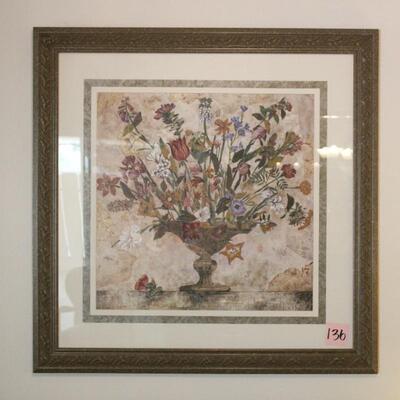 Lot 136 XXL Floral Framed Print