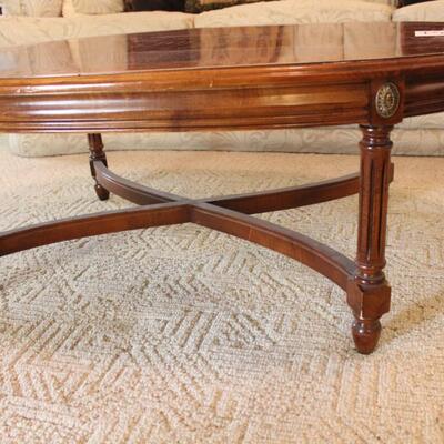 Lot 137 Mahogany Oval Coffee Table